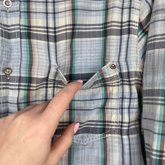 G.H.Bass & Co. Men's Size M Fitted Plaid Long Sleeve Button Down Shirt‎ Cotton - Picture 2 of 8